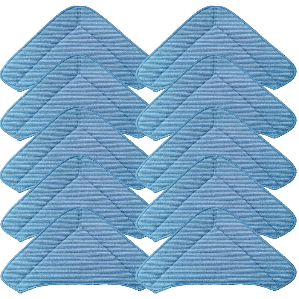 10 Pack Washable Replacement Microfiber Mop Pads for PurSteam ThermaPro Elite 12 in 1 and PureClean XL Rolling Steam Cleaner