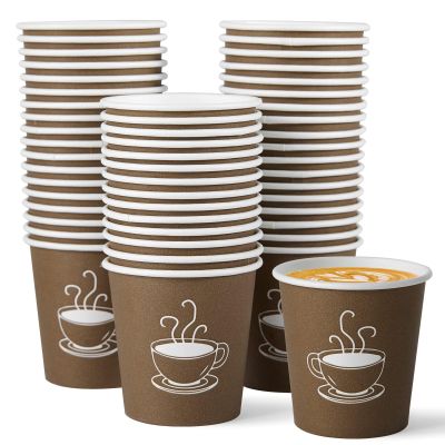 TV TOPVALUE 600 Pack 4 oz Paper Cups, Small Disposable Coffee Cups, Paper Espresso Cups, Hot/Cold Drinking Cups for Party, Picnic, Travel and Events