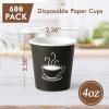 TV TOPVALUE 600 Pack 4 oz Paper Cups, Small Disposable Coffee Cups, Paper Espresso Cups, Hot/Cold Drinking Cups for Party, Picnic, Travel and Events view 2