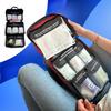 DormDoc College First Aid Kit  Compact Emergency Medical Kit for Dorm Rooms, School, Sports  with Bandages, OTC Medicines for Relief, Gauze, Quick Care Set  Portable Health Kit - 175 PCS, Red view 3
