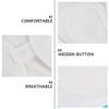 EXCEART Reusable Menstrual Cloth Sanitary Napkins Cotton Washable Feminine Pads with Button Snap 3Pcs Portable Period Pads for Travel and Daily Use view 4