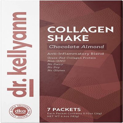 Dr. Kellyann Keto Chocolate Almond Shakes (7 Servings)  Grass-Fed Collagen Protein, Keto & Paleo-Friendly, Gluten-Free