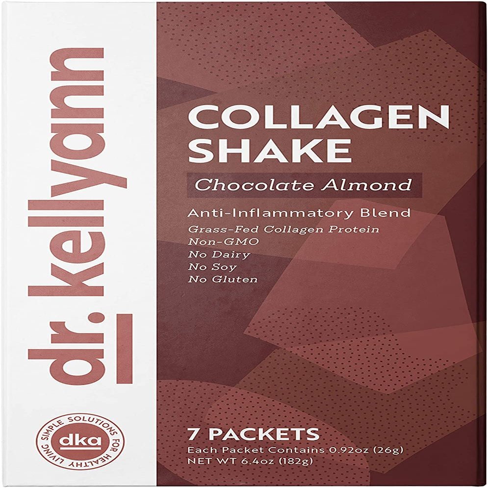 Dr. Kellyann Keto Chocolate Almond Shakes (7 Servings)  Grass-Fed Collagen Protein, Keto & Paleo-Friendly, Gluten-Free