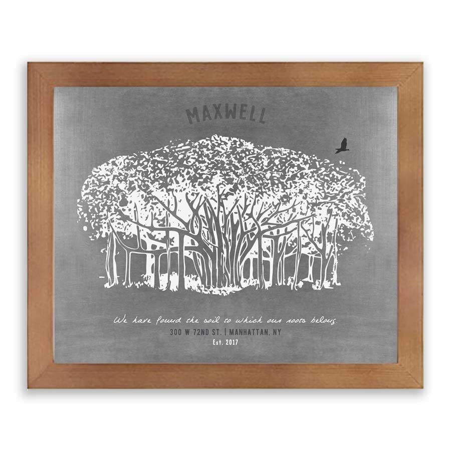 Lucky Tusk Where My Roots Belong Personalized Housewarming Gift Banyan Tree Entryway Wall Decor Gift For Her 1808,