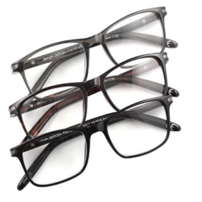 Design Optics by Foster Grant Cole Full Rim Rectangular Reading Glasses, 3-Pack (Shiny black/Classic tortoise/Shiny grey, 1.75)