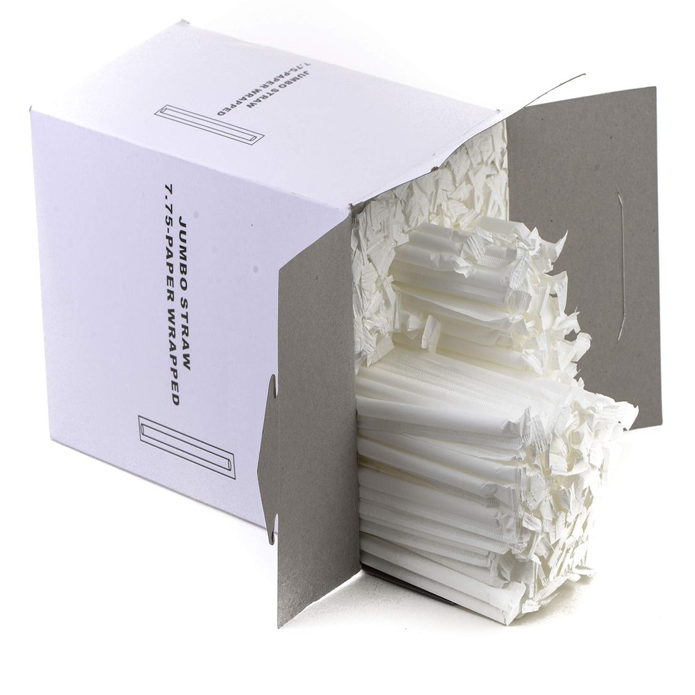 Individually Wrapped Clear Plastic Drinking Straws 500/Box - Disposable Clear Straws, BPA Free Plastic, Cold or Hot Drinks - Soda Straws, Party Straws, Birthday Parties, Catering (4)