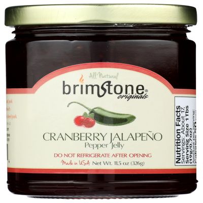 Brimstone Cranberry Jalapeno Pepper Jelly, 11.5 Oz. (Pack of 6)