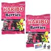 Haribo Berries Crunch and Chewy Gummy Candy (2 Pack) with 2 Gosutoys Stickers view 1