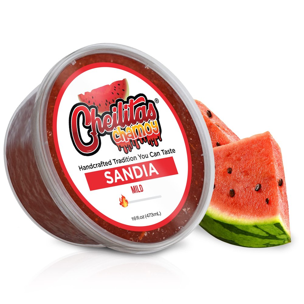Cheilitas Chamoy All Natural Mexican Rim Candy Dip Paste | Hand Crafted for Drinks, Cocktails, Micheladas, Beer and More (Sandia, 16 oz)