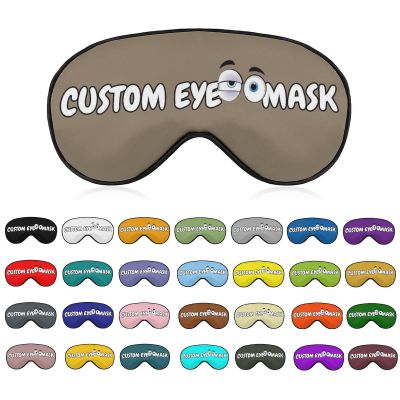 Custom Sleep Eye Mask with Photos,Text,Logo,Blackout Adjustable Eye Mask for Sleeping,Customized Gift for Lover,Family,Neighbor,Partner,Team,Colleague