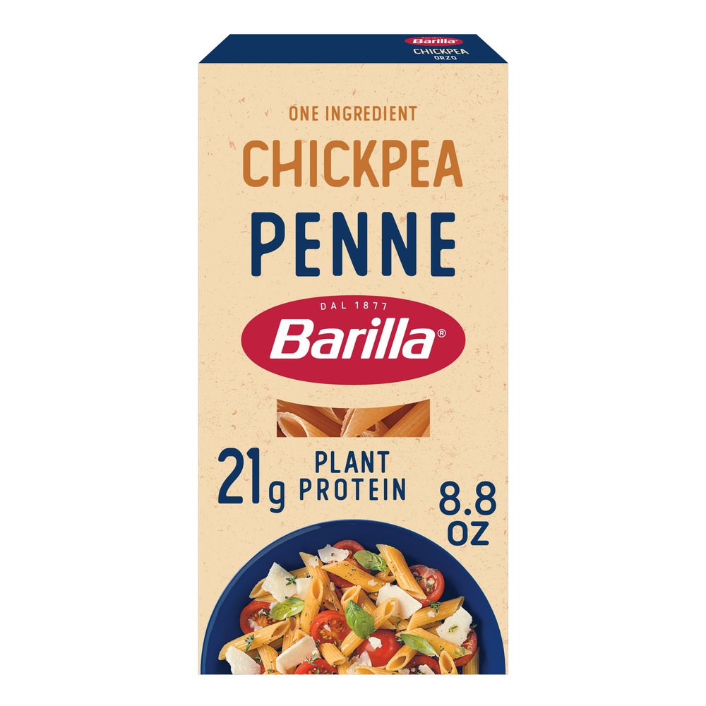 Barilla Chickpea Penne Pasta, 8.8 oz - Vegan, Gluten Free, Non GMO & Kosher - Made with Plant Based Protein