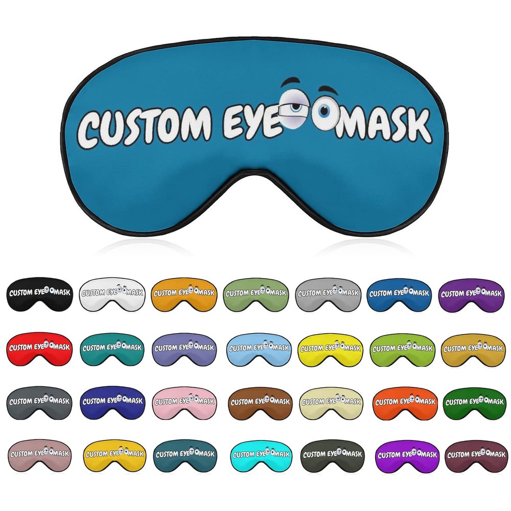 Customizable Sleep Mask for Women and Men with Photos,Text,Logo,Single-Sided Printing,Personalized Adjustable Reusable Eye Mask,Mother's Day,Birthdays,Christmas,Valentine's Day Gift