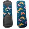 Aslana 6-Pack Reusable Cloth Menstrual Pads Sanitary Napkins Pantiliners for Light, Medium and Heavy Flow (L, 03 Poly Teal Butterfly) view 2
