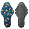 Aslana 6-Pack Reusable Cloth Menstrual Pads Sanitary Napkins Pantiliners for Light, Medium and Heavy Flow (L, 03 Poly Teal Butterfly) view 3