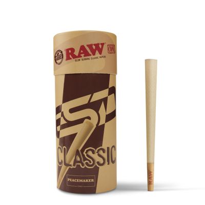 RAW Peacemaker Cones Classic | 54 Pack | Larger than King Size - All Natural Vegan Friendly and Pre Rolled for Convenience