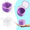 Uouovo Upgraded Denture Bath Box Cup, No-Leak Denture case, Retainer Cleaning Box, Complete Clean Care for Dentures, Clear Braces, Mouth Guard, Night Guard & Retainers (purple) view 4