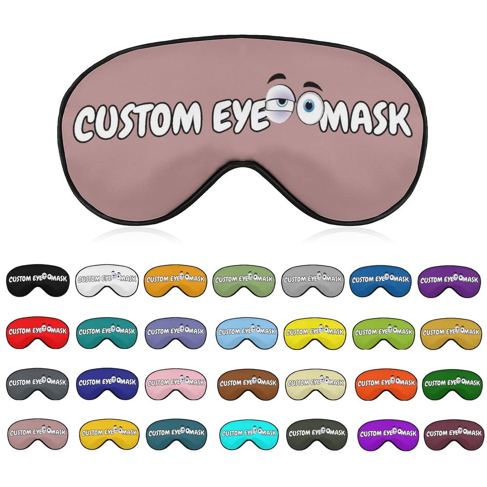 Design Eye Mask for Sleeping,Breathable Light Blocking Sleep Mask with Photos,Text,Logo,for Daily Home Lunch Break,Expansion Activity,Outdoor,Long-Distance Car Travel,Camping