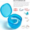 No-Leak Denture Bath Case, Retainer Cleaning Box, Clear Braces, Mouth Guard, Night Guard and Retainer (transparent blue) view 2