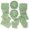 Socomi Sage Green Handmade Fringe Chiffon Silk Ribbon 1-3/4" x 7Yd 4 Rolls Frayed Ribbons for Wedding Invitations Bridal Bouquets Wrapping view 1