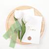 Socomi Sage Green Handmade Fringe Chiffon Silk Ribbon 1-3/4" x 7Yd 4 Rolls Frayed Ribbons for Wedding Invitations Bridal Bouquets Wrapping view 4