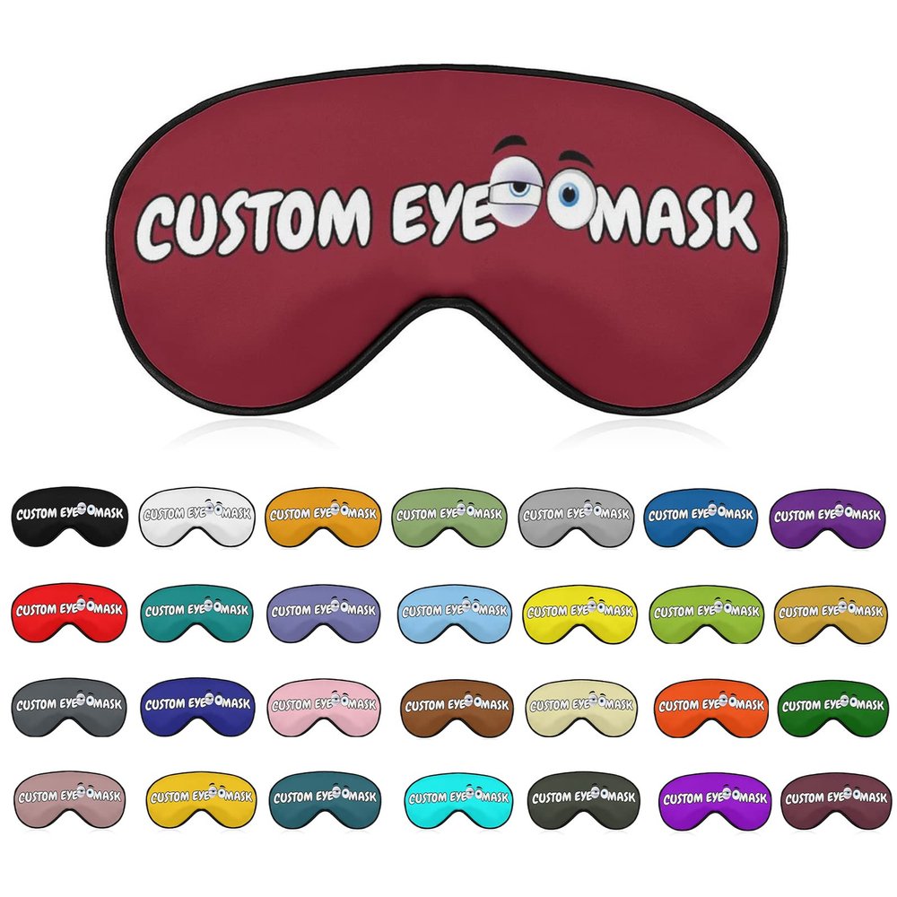 Custom Eye Mask for Sleeping,Breathable Light Blocking Sleep Mask with Photos,Text,Logo,for Daily Home Lunch Break,Expansion Activity,Outdoor,Long-Distance Car Travel,Camping