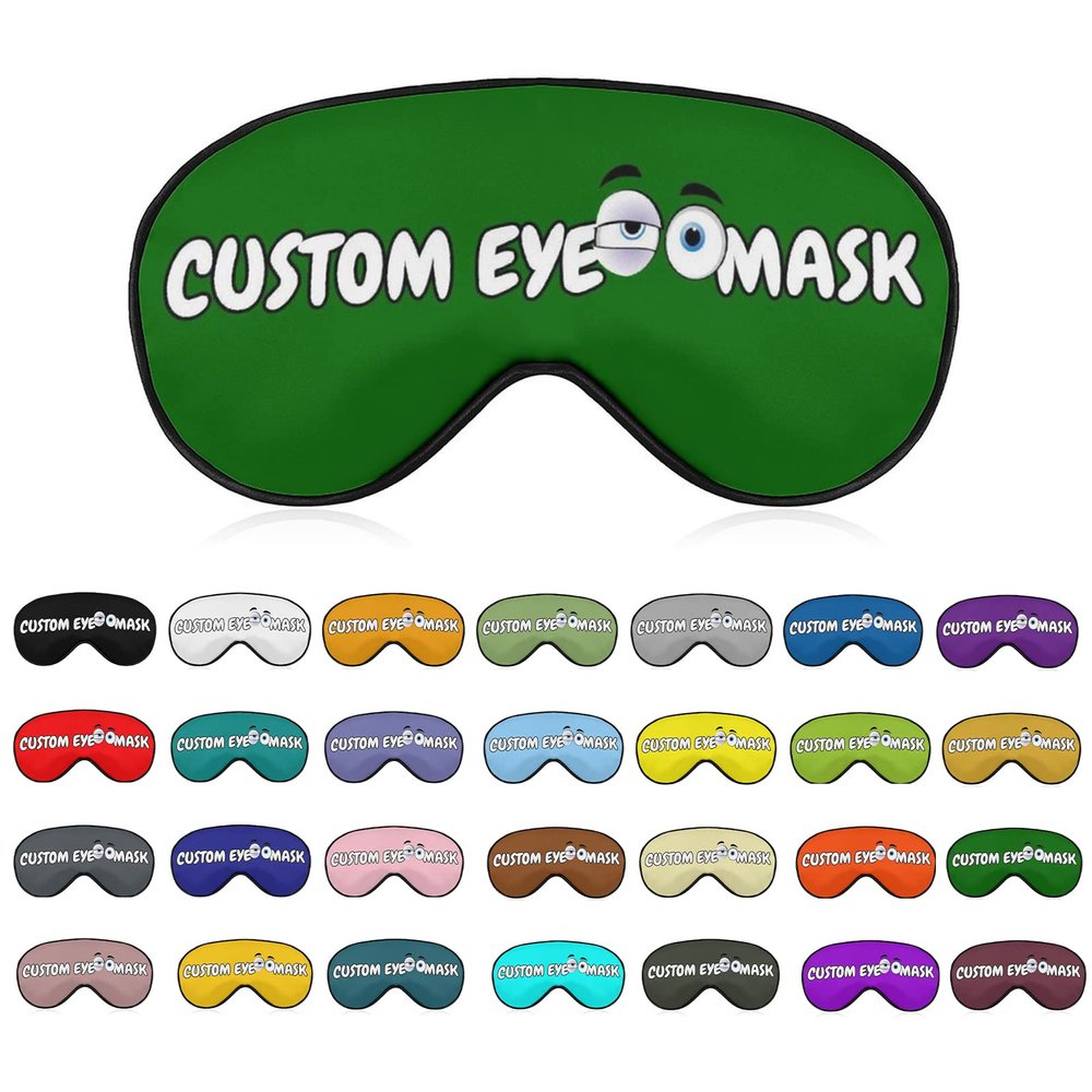 DIY Sleep Eye Mask with Photos,Text,Logo,Blackout Adjustable Eye Mask for Sleeping,Customized Gift for Lover,Family,Neighbor,Partner,Team,Colleague