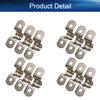 Heyiarbeit 8mm(0.3") Rigid Pipe Strap, 2 Holes Tube Straps 304 Stainless Steel Tension Tube Clip Clamp Silver Tone 50PCS view 3