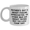Funny Mama, Mother's Day Is About Feeling Appreciated; The Other 364 Are About Trying, New 11oz 15oz Mug For Mom From Son Daughter view 1