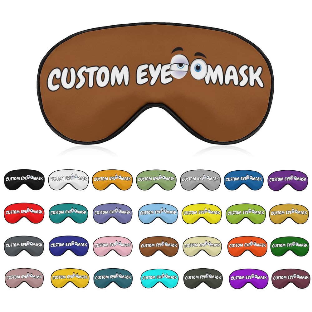 Design Eye Mask with Photos,Text,Logo,Personalized Sleep Mask,Adjustable Reusable Sleep Eye Mask for Women,Men and Children,Plane,Car,Office,Home,Outdoors,Hotel