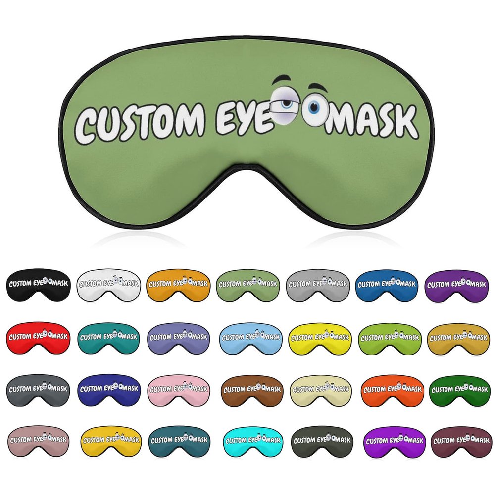 Customized Sleep Eye Mask with Photos,Text,Logo,Blackout Adjustable Eye Mask for Sleeping,Customized Gift for Lover,Family,Neighbor,Partner,Team,Colleague