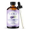 Siva Lavender Essential Oil - 4 Fl Oz  100% Natural Lavender Oil - for Diffuser, Face, Skin Care, Aromatherapy, Hair Care, Scalp and Body Massage - with Dropper view 1
