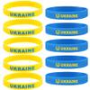 SFNTION Ukraine Silicone Wristbands, Blue/Yellow, Ukrainian National Flags Pattern, Unisex Adults view 1