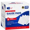 100pc Large Sterile Gauze Pads 4x4 Sterile for Wounds Bulk - 12ply Woven Gauze Sponges 4x4 Sterile - USP IV Breathable Mesh 4x4 Gauze Pads Sterile for Enhanced Absorption - First Aid Medical view 1
