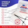 100pc Large Sterile Gauze Pads 4x4 Sterile for Wounds Bulk - 12ply Woven Gauze Sponges 4x4 Sterile - USP IV Breathable Mesh 4x4 Gauze Pads Sterile for Enhanced Absorption - First Aid Medical view 2