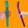 Wobye 4 Pack 14" Extra Long Reusable Colorful Stainless Steel Metal Bent Straw for 32 oz 40 oz 64 oz 75 oz 128 oz Tumbler, Tall Wine Bottle, with 1 Cleaning Brush & 4 Silicone Tips view 3