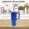 Wobye 4 Pack 14" Extra Long Reusable Colorful Stainless Steel Metal Bent Straw for 32 oz 40 oz 64 oz 75 oz 128 oz Tumbler, Tall Wine Bottle, with 1 Cleaning Brush & 4 Silicone Tips view 4