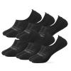 32 DEGREEES Men's 6 Pack Comfort No Show Socks | Anti-Odor | Cushioned Heel | Arch Support | Active | Casual | Work, Black, Large view 1