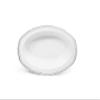 " OCCASIONS " 20 Plates Pack, Heavyweight Disposable Wedding Party Plastic Oval Bowls (7 oz Dessert Oval Bowls, White and Silver) view 2