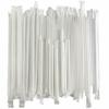 Plastic Translucent Drinking Straws Paper Wrapped 8.75" inch Translucent [300 Counts] view 1