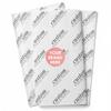 COACO Personalized Tissue Paper, Your Custom Design, Logo, or Text, Great for Holiday or Special Occasion, Small Business Packaging or Gift Wrapping, 30, 50, or 100 Count, White (18"x15") view 1