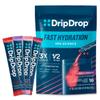 DripDrop Hydration Packets - Juicy Variety Pack - Single Serve Electrolytes Powder Drink Mix - Grape, Fruit Punch, Strawberry Lemonade, Cherry - Non-GMO, Gluten Free, Vegan - 16 Sticks view 1