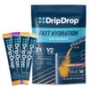 DripDrop Hydration Packets - Tropical Variety Pack - Single Serve Electrolytes Powder Drink Mix - Mango, Aa, Passion Fruit, Pia Colada - Non-GMO, Gluten Free, Vegan - 16 Sticks view 1