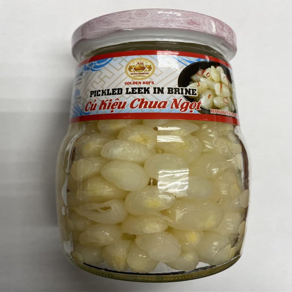 PICKLED LEEK IN BRINE CU KIEU CHUA NGOT Net Wt. 13.07oz (390g) - Pack of 4
