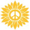 Ukrainian Sunflower of Peace No War on Ukraine Anti-War Vinyl Cutout Sticker Rub On Decal 3.25-by-3.5 Inches (Green) view 1