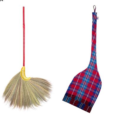 SN SKENNOVA - 1 Pc of 41 inch Tall of Asian Straw Broom Whisk Broom Sweeping Broom with Bamboostick Handle for Sweeping Dirt, Dust, Garbage