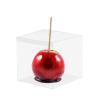 Bakbania 15 Pieces Clear Candy Apple Box 4 x 4 x 4 inch Clear Gift Boxes Favor Boxes with Hole Top for Ornaments Christmas, Wedding, Party view 1