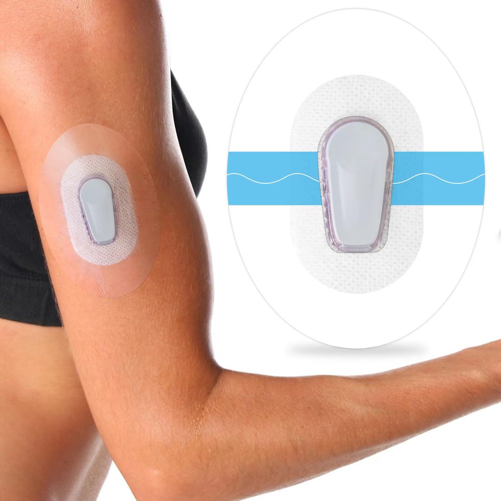 Kuruyo 60Pcs G6 Over Patches Waterproof Clear CGM Tape Adhesive Overpatches for Dexcom G6 Sensor, Latex-Free & Hypoallergenic 10 Days Long Lasting, No Glue in The Center