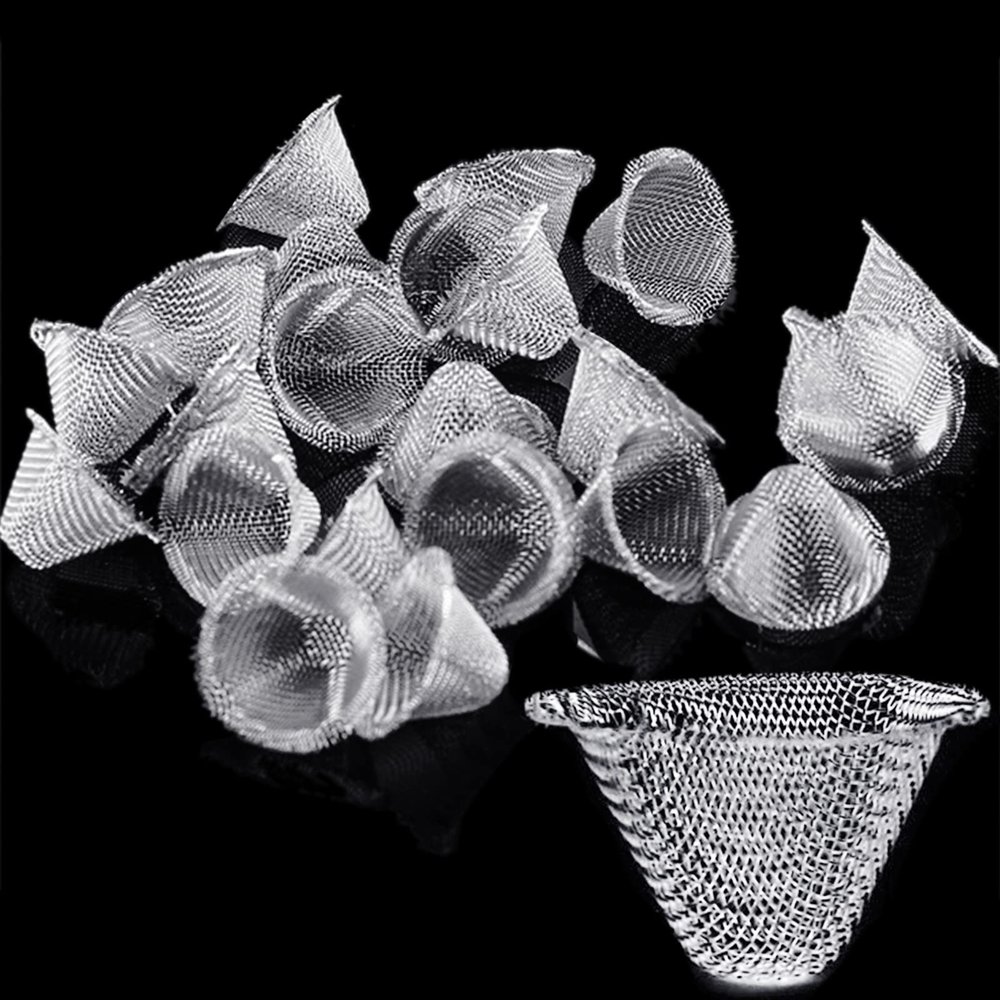 Funrous Stainless Steel Screens 3/4 Inch Conical Design Bowl Screen Filters Metal Filters Screens Filters, Adjustable Size(40 Pcs)