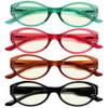 CessBlu 4 Pairs Oval Blue Light Blocking Computer Eyeglasses for Women Glasses view 1