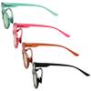 CessBlu 4 Pairs Oval Blue Light Blocking Computer Eyeglasses for Women Glasses view 3